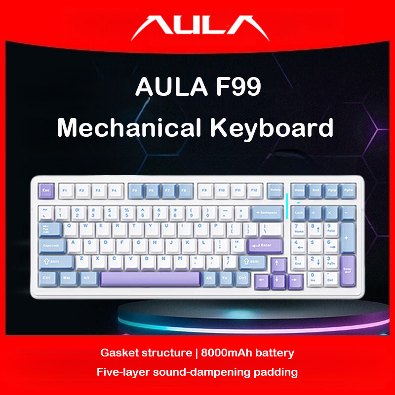 Gaming Keyboard Nearby - AULA F99 Mechanisch toetsenbord, driemodus, 2.4G,