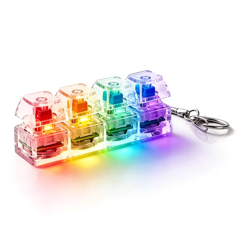 Gaming Keyboard Test - Verlichte 4-toetsen LED vinger-toetsenbord Keycap Stressverlichter