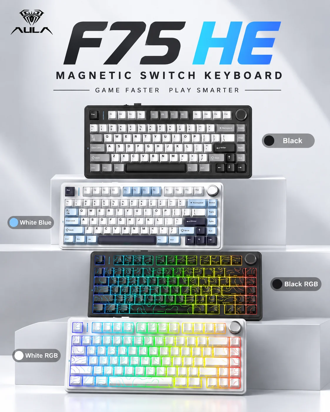 Gaming Keyboard Nearby - AULA F75 HE Magnetisch toetsenbord 75%